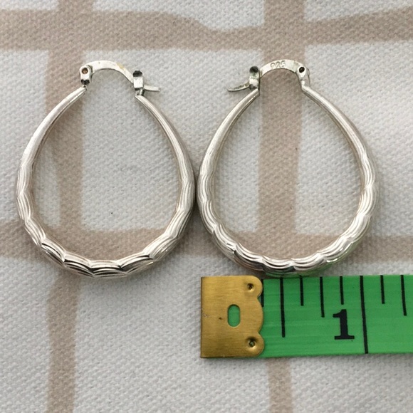 Sterling Silver Hoop Earrings - Picture 3 of 3